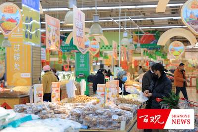 上虞年貨市場購銷兩旺 農副產品銷售持續火熱